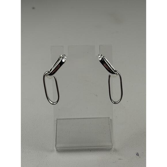 Milor Ultrafine 950 Purer Than Sterling Silver Pierced Earrings Double Oval Box - Picture 10 of 13